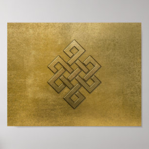 Póster Nó infinito gravado ouro