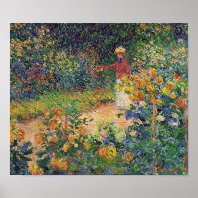Poster No Jardim, Monet (Frente)