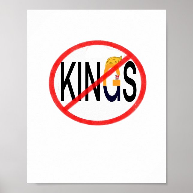Poster No Kings Anti Classic Minimal Limpo (Frente)