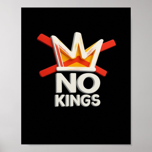 Poster No Kings Anti Minimal Clean Design (Frente)