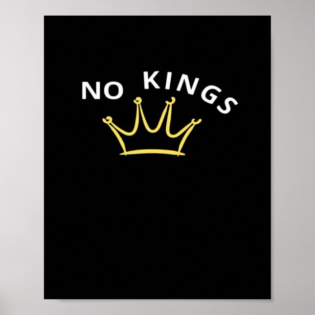 Poster No Kings Classic Retro Cool Style (Frente)