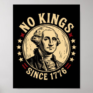 Poster No Kings In America 1776 Save Democracy Estados Un