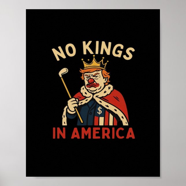 Poster No Kings In America Anti-Donald No Kings Day Class (Frente)