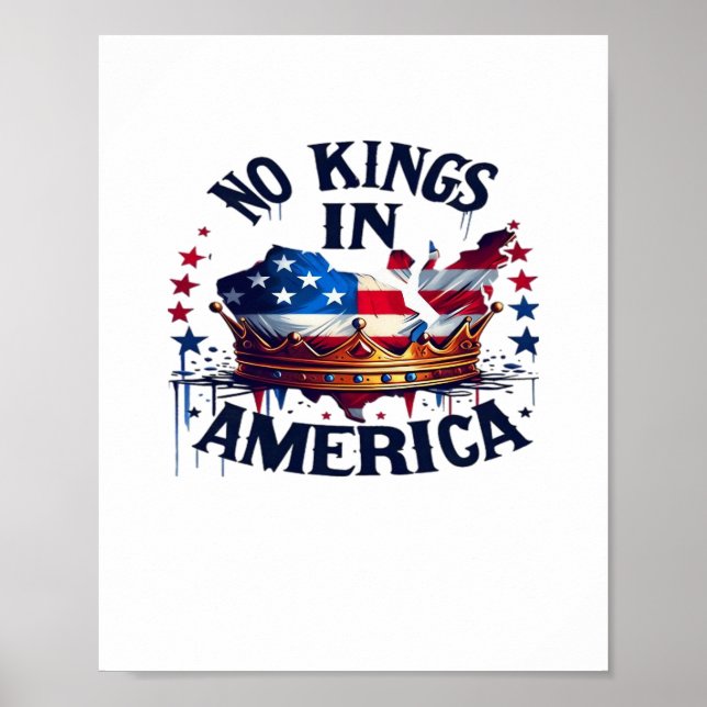 Poster No Kings In America Classic Retro Cool (Frente)