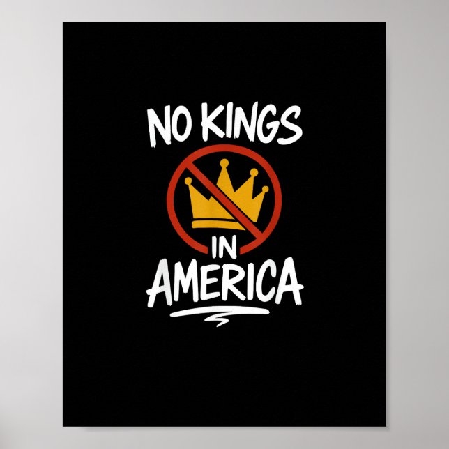 Poster No Kings In America No Crown Minimal Clean (Frente)