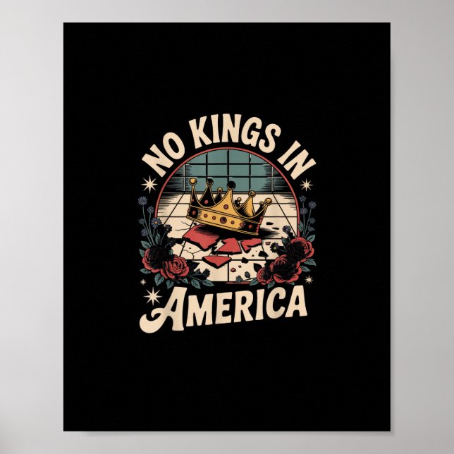 Poster No Kings In America Retro Classic (Frente)