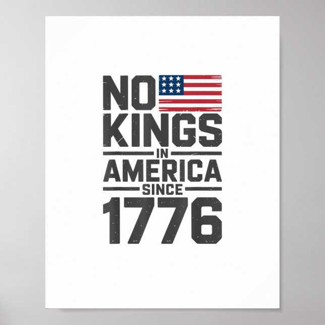 Poster No Kings In America Since 1776 Creative Design (Frente)