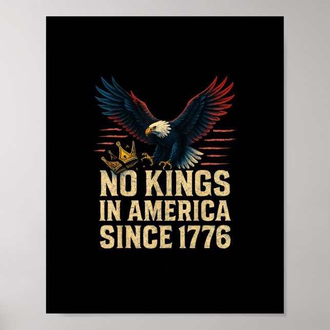 Poster No Kings In America Since 1776 Patriotic (Frente)