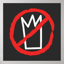 Poster No kings protest crown logo