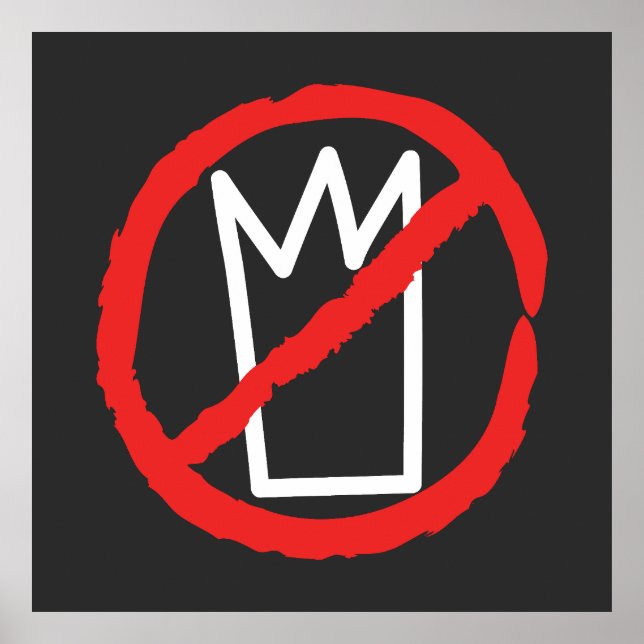 Poster No kings protest crown logo (Frente)