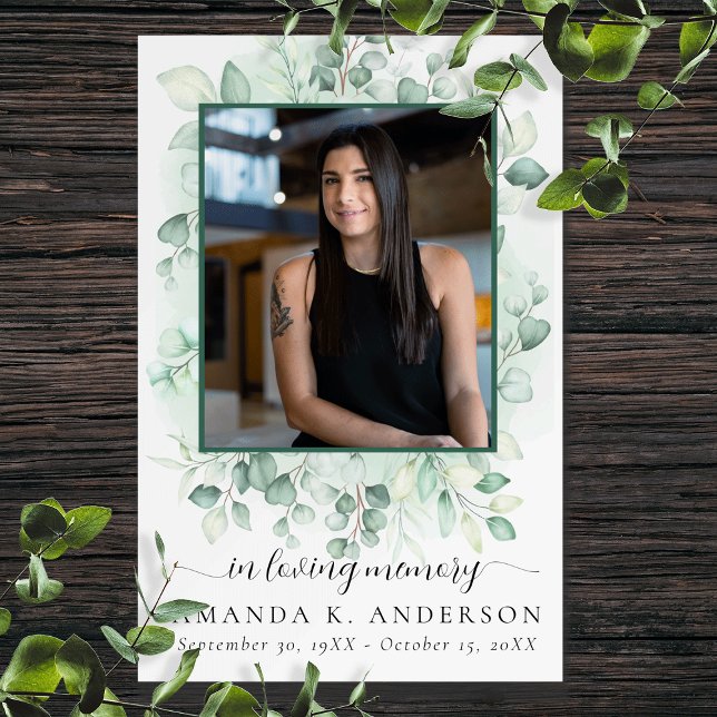 Poster No Loving Memory Eucalyptus Greenery Services (Criador carregado)