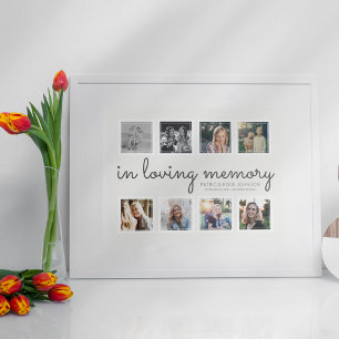 Poster No Loving Memory Photo Collage Keepape Tribute