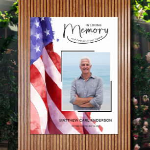 Poster No Loving Memory US Flag Memorial