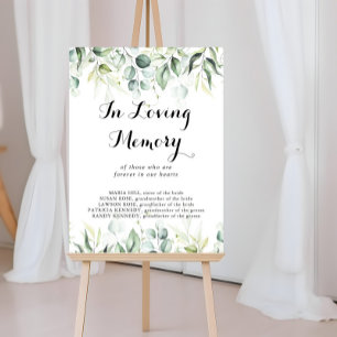 Poster No Loving Memory Watercolor Eucalyptus Greenery