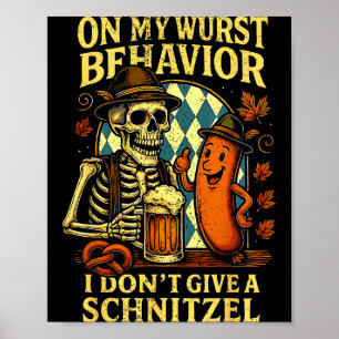 Poster No Meu Comportamento de Wurst Esqueleto Divertido