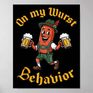 Poster No Meu Comportamento De Wurst Homens Alemães Engra