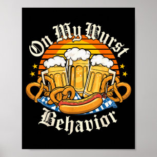 Poster No Meu Comportamento Wurst Retro Groovy Cerveja