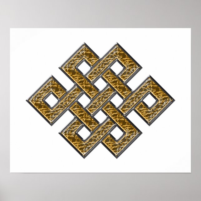 Póster Nó Místico - Prata e Dourado 2 (Frente)