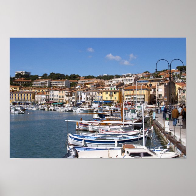 Poster No porto na aldeia de Cassis. Pesca e (Frente)