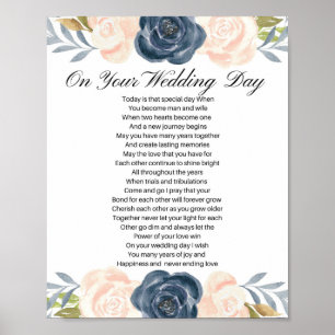 Poster No Seu Poema De Casamento De Dia De Casamento