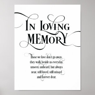 Poster No sinal memorável da mesa do casamento loving da