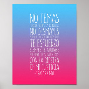 Poster No Temas, Porque Yo Estoy Contigo, Isaías 41:10