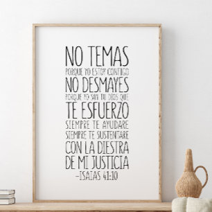 Poster No Temas, Porque Yo Estoy Contigo, Isaías 41:10