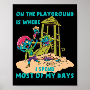 Poster No Teto De Zombie Do Dia Das Bruxas