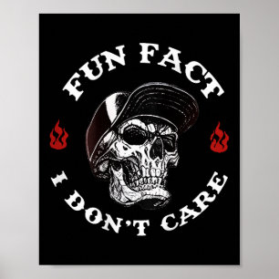 Poster (no verso) Curiosidade Não Me Importo Frase Engraç