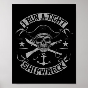 Poster (no verso) Eu Corro Um Pesado Naufrágio Pirata Quo