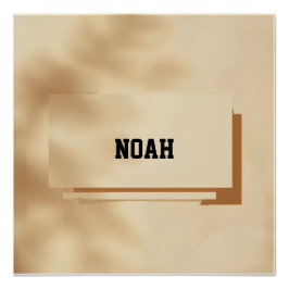 Póster Noah Minimal Name Poster – Clean Modern Print