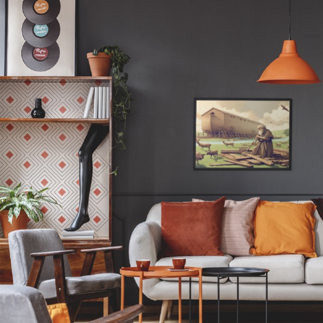 Poster Noah Preparando a Arca do Excelente (Criador carregado)