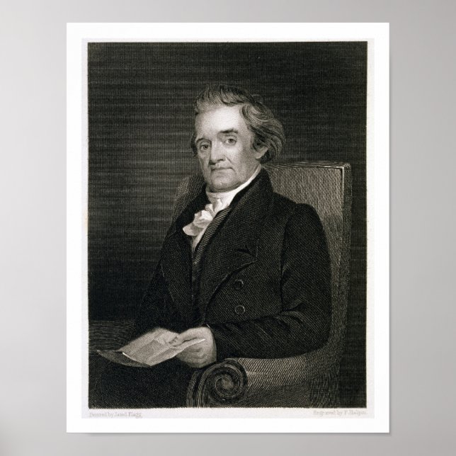 Poster Noah Webster (1758-1843) gravado por Frederick W. (Frente)