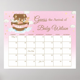 Poster Noah's Ark Pink Girl imagina o jogo de vencedores 