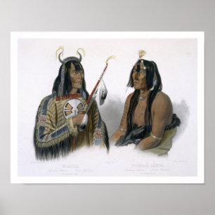 Póster Noapeh, um indiano de Assiniboin e Psihdja-Sahpa,