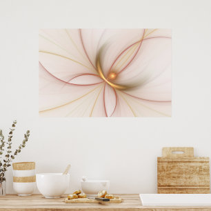 Poster Nobre Arte Fractal De Cobre E Dourada Abstrato mod