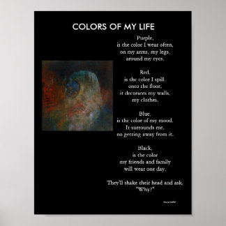 Póster nódoas negras, Roxo, é a cor que visto...