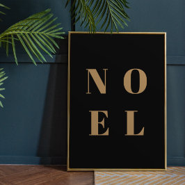 Poster Noel preto e Dourado | Trendy Na moda Natal
