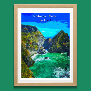 Poster Nohoval Cove Cork Irlanda Estilo Retroativo