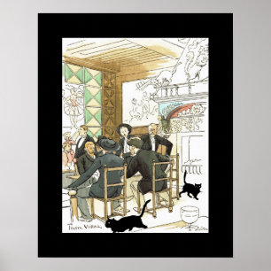 Póster ~ Noir do bate-papo do Au no ~ Pierre Vidal do