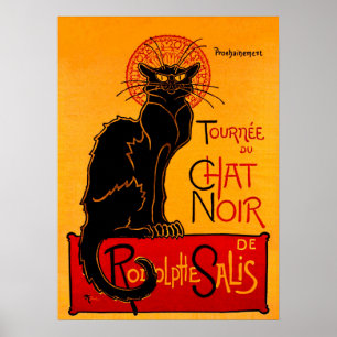 Póster ~ NOIR do BATE-PAPO (gato preto)