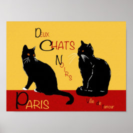 Poster Noirs de Chats Duex