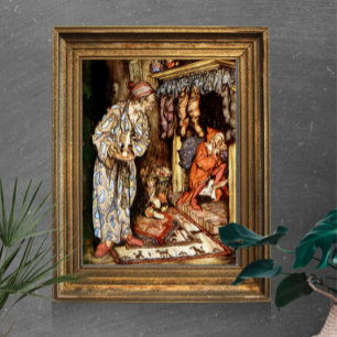 Poster Noite Antes do Natal Crianças na Cama Rackham