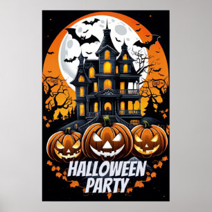 Poster Noite Assombrada, Festa de Halloween