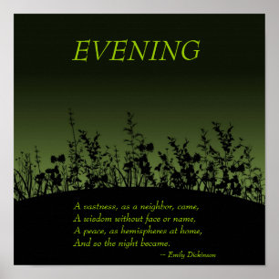 Poster Noite; Cartaz de Emily Dickinson