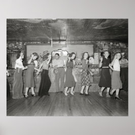 Póster Noite das Garotas, 1938. Foto Antiga