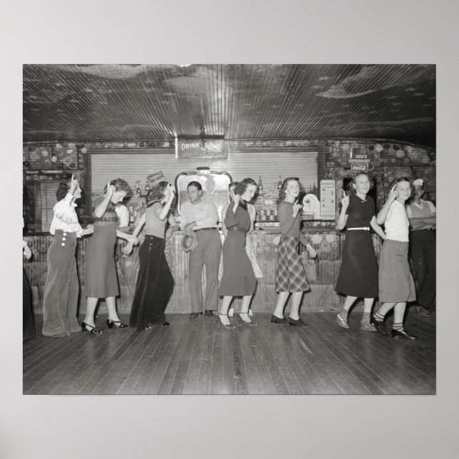 Póster Noite das Garotas, 1938. Foto Antiga (Frente)
