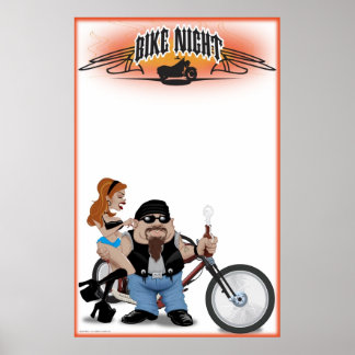 Póster Noite de bicicleta