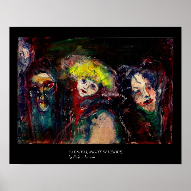 Póster NOITE DE CARNIVAL EM VENEZA Máscaras de Mascarada  (Frente)