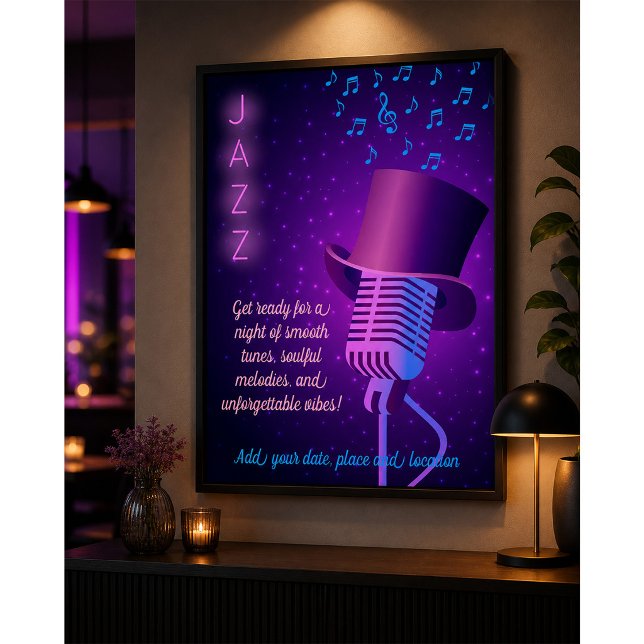 Póster Noite de Jazz (Criador carregado)